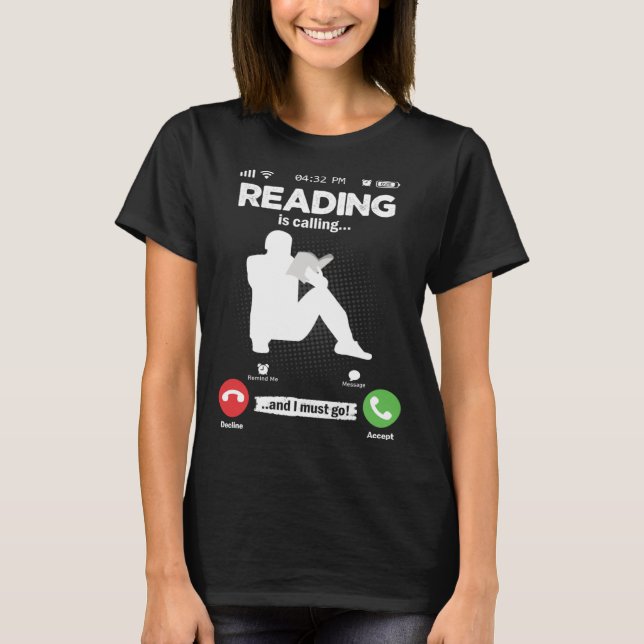 Camiseta Read Is Calling I Must Go Library Books Hobby Read (Anverso)