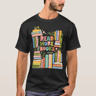 Camiseta Read More Books | Colorful Watercolor Reader Desig