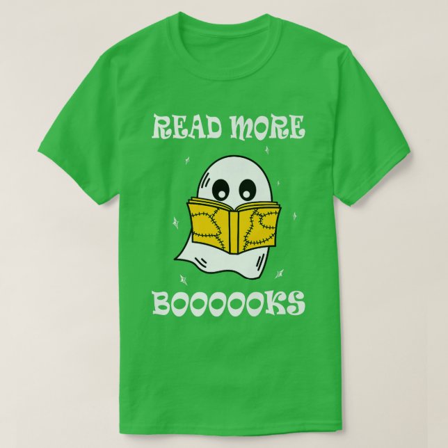 Camiseta Read more boooooks Cute Ghost Read more boooooks H (Diseño del anverso)