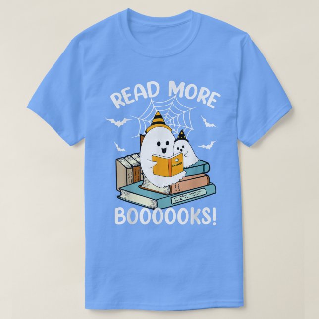 Camiseta Read More Boooooks Cute Ghost Read More Boooooks H (Diseño del anverso)