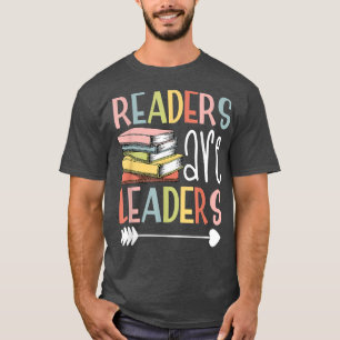 Camiseta Readers Leaders Reading Teacher School Librarian T