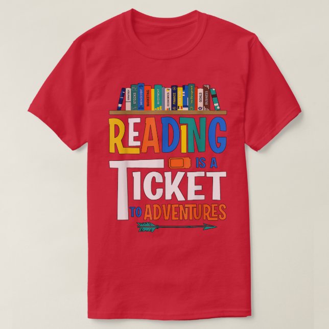 Camiseta Reading Adventure Library Student Teacher Book Lov (Diseño del anverso)
