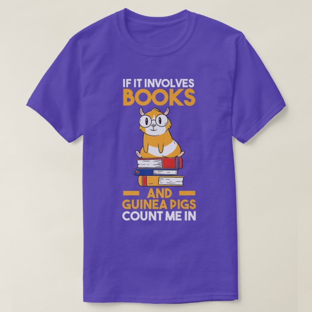 Camiseta Reading Books Reader Guinea pig Premium  (Diseño del anverso)