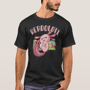 Camiseta Reading Books Salamander Bookworm Readolotl Axolot
