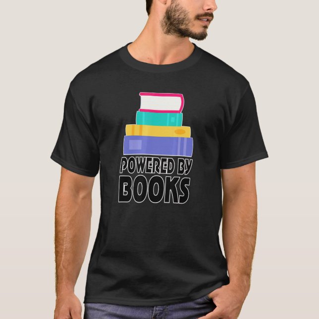 Camiseta Reading Bookworm Powered By Books (Anverso)