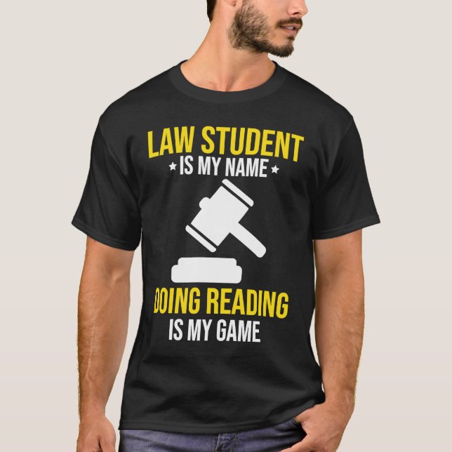 Camiseta reading is my game law Student (Anverso)