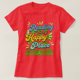 Camiseta Reading is My Happy Place Colorful