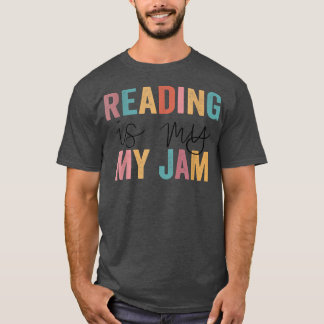 Camiseta Reading Is My Jam Retro Vintage Funny Books Lovers