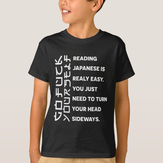 Camiseta Reading Japanese Is Really Easy Shirt Student Quot (Anverso)