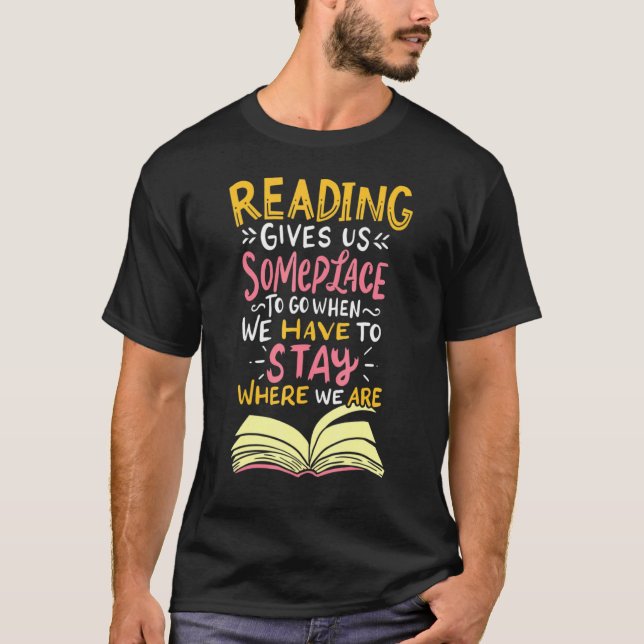 Camiseta Reading Reader Books Bookworm Bibliomane Librarian (Anverso)