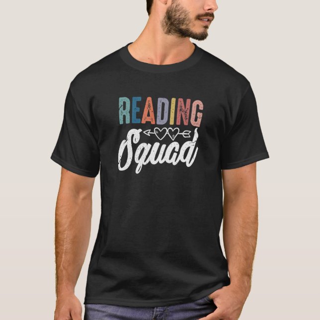 Camiseta Reading Squad Book Reader Bookworm Librarian Teach (Anverso)