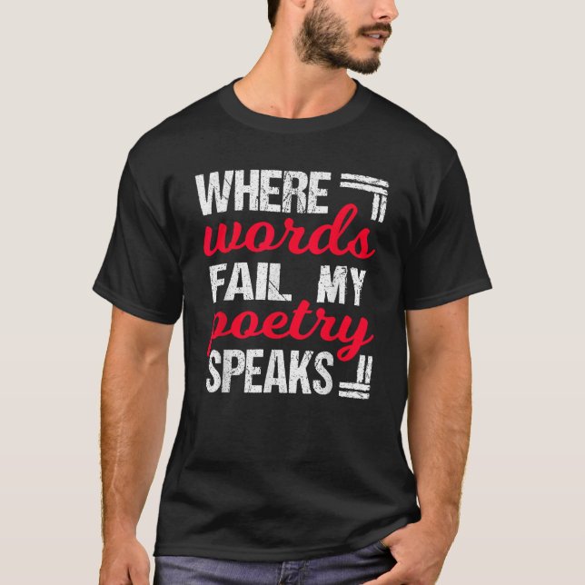 Camiseta Reading Writing Gif for Poetry Slam Writers Poets  (Anverso)