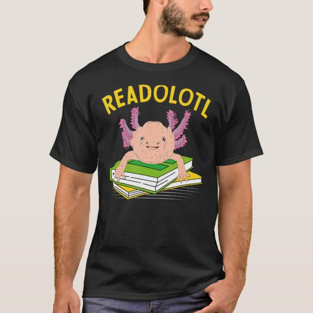 Camiseta Readolotl Animal Mexicano Amfibio libro de lectura (Anverso)