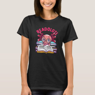 Camiseta Readolotl Axolotl Leer libro Bookworm
