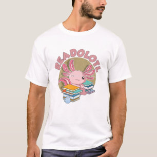 Camiseta Readolotl Bookworm Leer libro Nerd Amphibian Cut