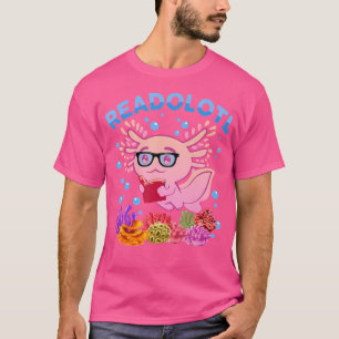 Camiseta Readolotl Cute Axolotl Leer libro Salamander