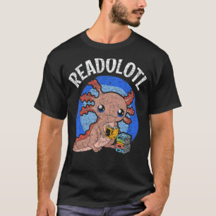 Camiseta Readolotl Salamander Leer libros Bookworm Axolo