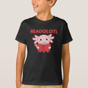 Camiseta Readolotl Un Axolotl Que Lee Muchos Libros