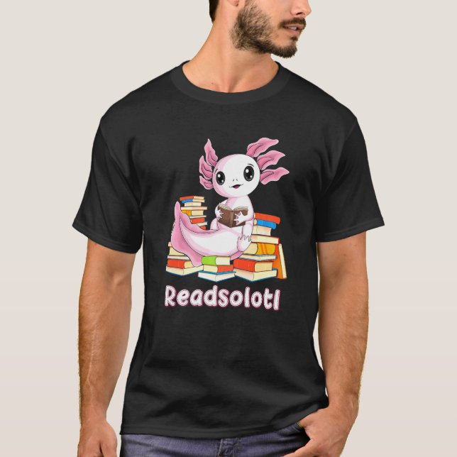 Camiseta Readsolotl Axolotl Reading Books Library Librarian (Anverso)