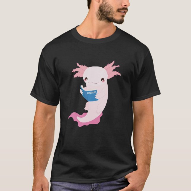 Camiseta Readsolotl Read Book Axolotl Reading The Walking F (Anverso)