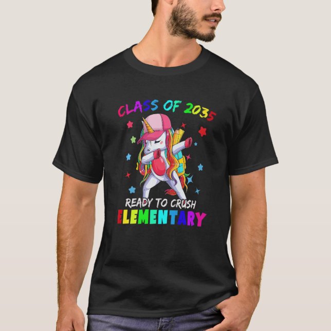 Camiseta Ready Crush Elementary 2035 Dabbing Unicorn Back T (Anverso)