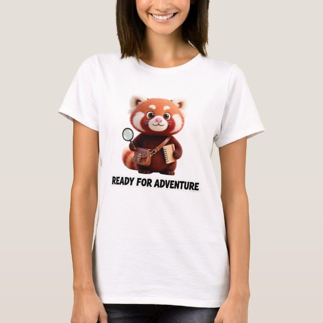 Camiseta Ready For Adventure Cute Red Panda Explorer (Anverso)