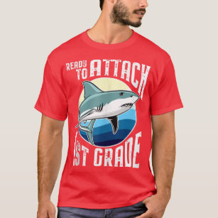 Camiseta Ready to Attack 1st Grade Shark 