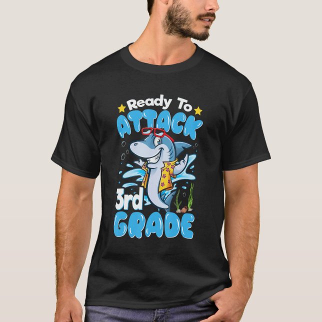 Camiseta Ready To Attack 3rd Grade Back To School (Anverso)