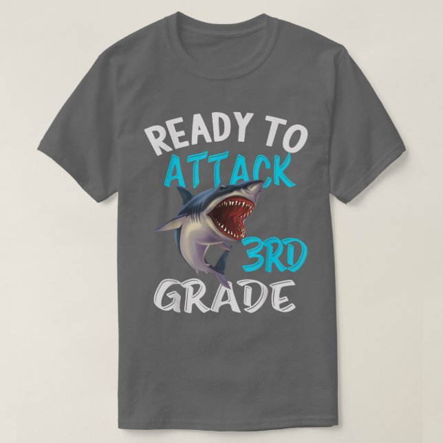 Camiseta Ready To Attack 3rd third Grade Back To School Sha (Diseño del anverso)