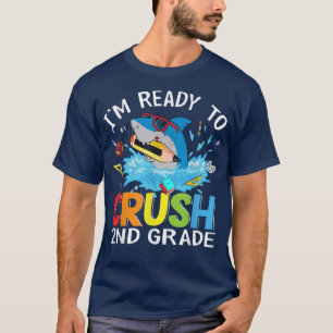 Camiseta Ready to Crush 2nd Grade Back To School Shark Stud
