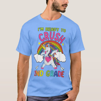 Camiseta Ready To Crush 2nd Grade Dabbing Unicorn Back To S