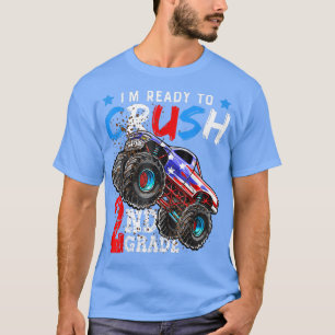 Camiseta Ready To Crush 2nd Grade Monster Truck Boys Back T