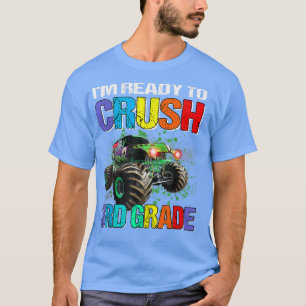 Camiseta Ready To Crush 3rd Grade Dino Monster Truck Back T