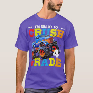 Camiseta Ready To Crush 4th Grade Shirt Monster Truck Back