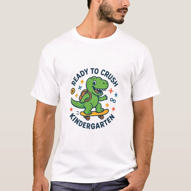 Camiseta Ready to Crush Kindergarten Kids–Fun Firsof School (Anverso)