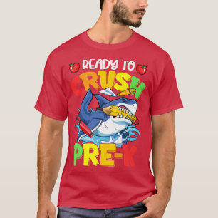 Camiseta Ready To Crush Prek Shark Back To School Boy Kids
