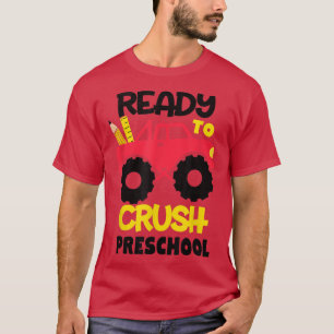 Camiseta Ready to Crush Preschool Monster Truck Boys Back t