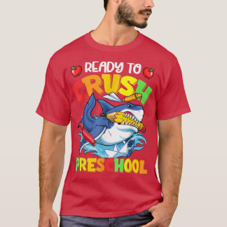 Camiseta Ready To Crush Preschool Shark Back To School Boy 
