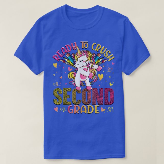 Camiseta Ready to Crush Second 2nd Grade Back To School Uni (Diseño del anverso)