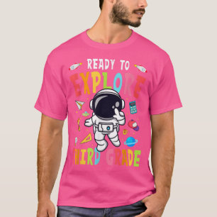 Camiseta Ready to Eplore Third Grade Back to School Cute As