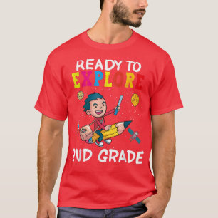 Camiseta Ready To Explore 2nd Grade Back To School Space Ex