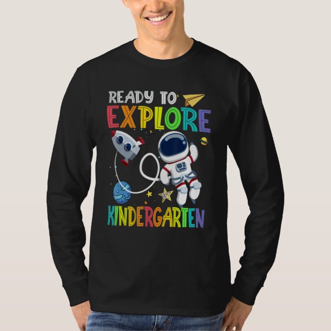 Camiseta Ready To Explore Kindergarten Grade Astronaut Back (Anverso)