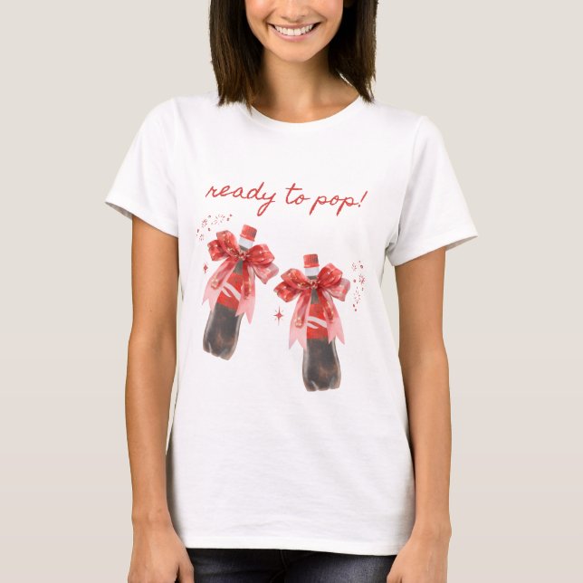 Camiseta Ready to Pop Baby Shower (Anverso)