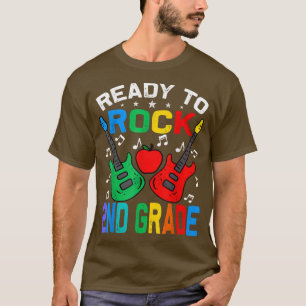 Camiseta Ready To Rock 2nd Grade Back To School Guitar