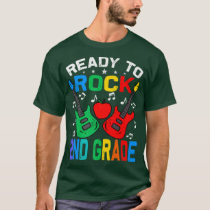 Camiseta Ready To Rock 2nd Grade Back To School Guitar Prem