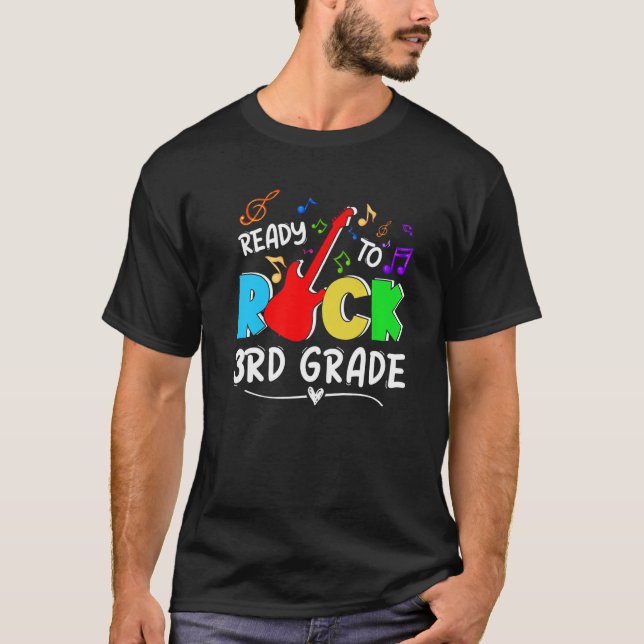 Camiseta Ready to Rock 3rd Grade Happy 100 Days of School B (Anverso)