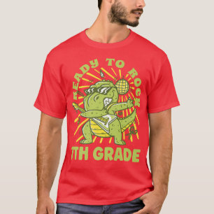 Camiseta Ready To Rock 7th Grade 7 2022 Cute T-Rex Dinosaur