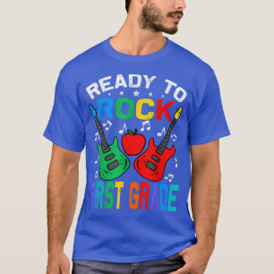 Camiseta Ready To Rock First Grade Back To School Guitar