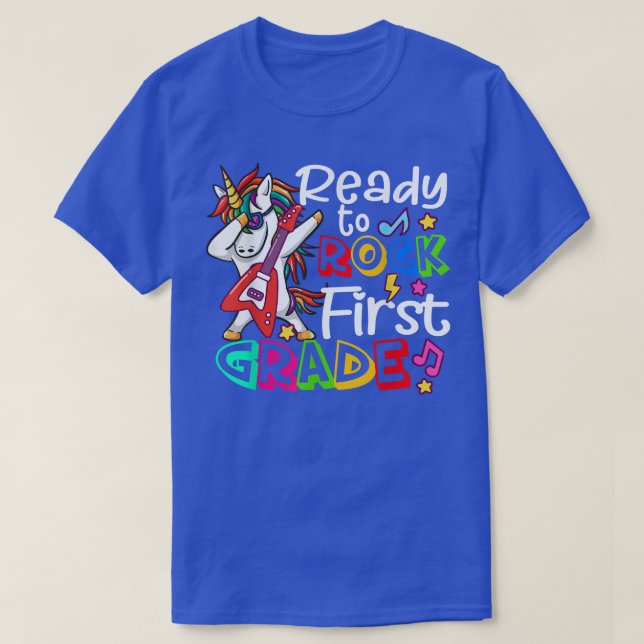 Camiseta Ready To Rock First Grade Back To School T-Shirt (Diseño del anverso)