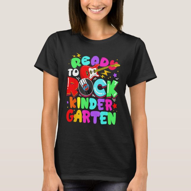Camiseta Ready To Rock Kindergarten First Day Of School Boy (Anverso)